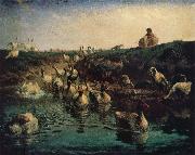 Jean Francois Millet Geese Germany oil painting artist